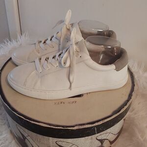 - Sam Elderman  White Leather Sneakers